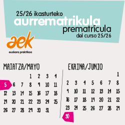 25/26 ikasturteko aurrematrikula